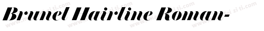 Brunel Hairline Roman字体转换